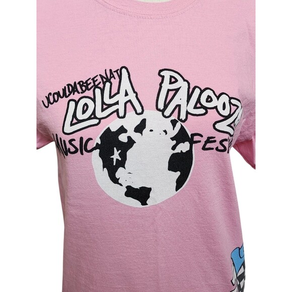Lolla Palooza 2021 Chicago Pink Music Festival Tee Size Small 2 Sides - Picture 11 of 11